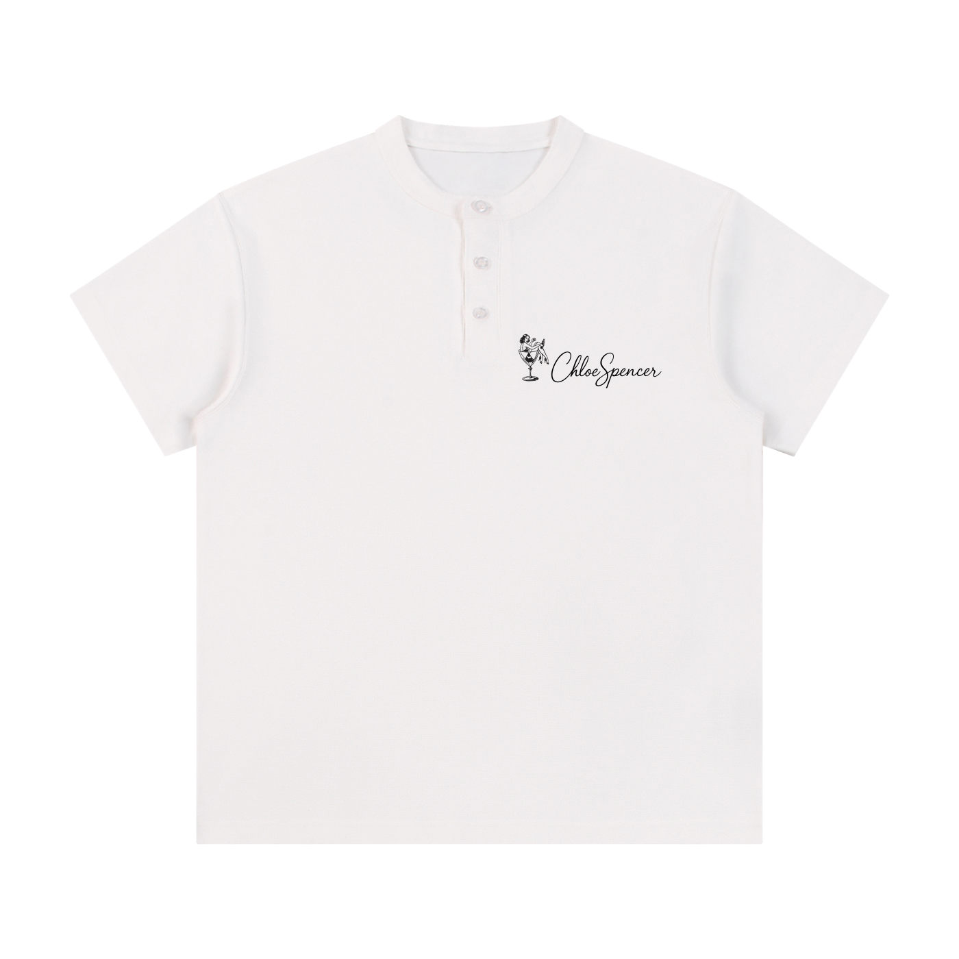 Short Sleeve Henley Shirt | Chloe Spencer
