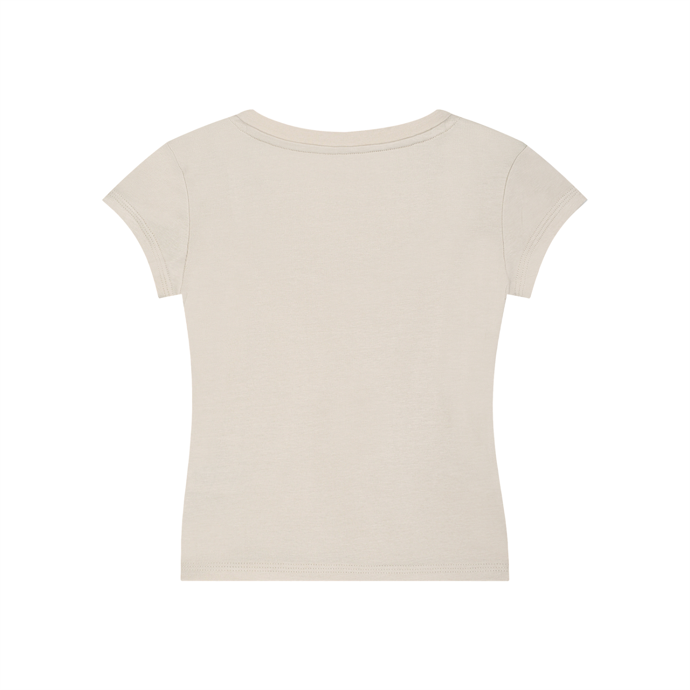 Schönes Woman Bodycon T-Shirt in Beige. Perfekt für den Klassischen und schicken Look.
