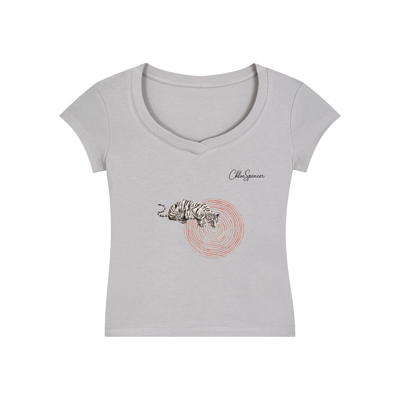 Hellgraues Baumwolle Boydcon T-Shirt. Perfekt für den Casualllook und schickere Anlässe.