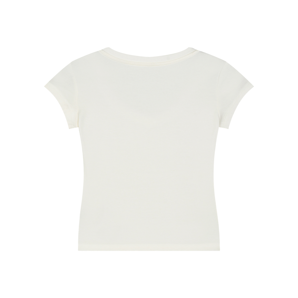 Schönes Woman Bodycon T-Shirt in Weiß. Perfekt für den Klassischen und schicken Look. 